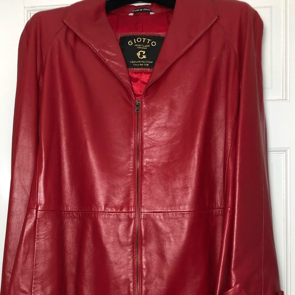 Ladies Italian 48 Giotto genuine leather jacket